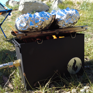 LavaBox Propane Fire Pit w/ Over & Under Grill Thingy